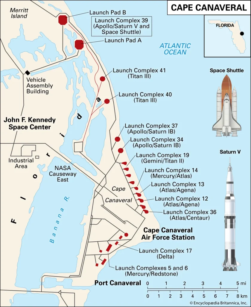 Cape Canaveral Map with Sea2air